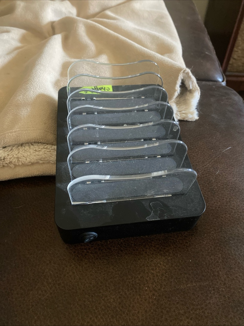 Universal Black Multi-Device Charging Dock with Blue LED Accent - Picture 2 of 7